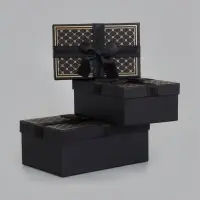 Набор подарочных коробок 3 в 1, с бантом, 23&times;16&times;9.5 см, 21&times;14&times;8 см, 19&times;12&times;6.5 см