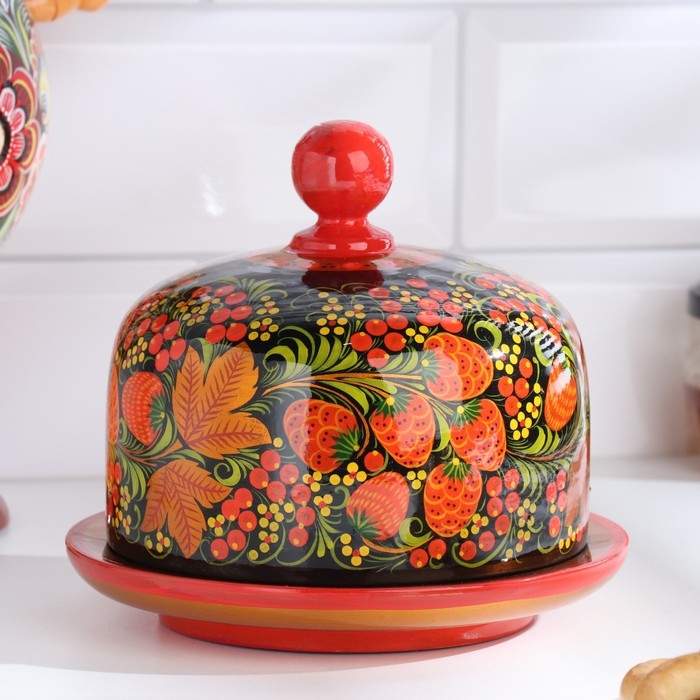 Масленка , 15х12 см, хохлома Масленка , 15х12 см, хохлома