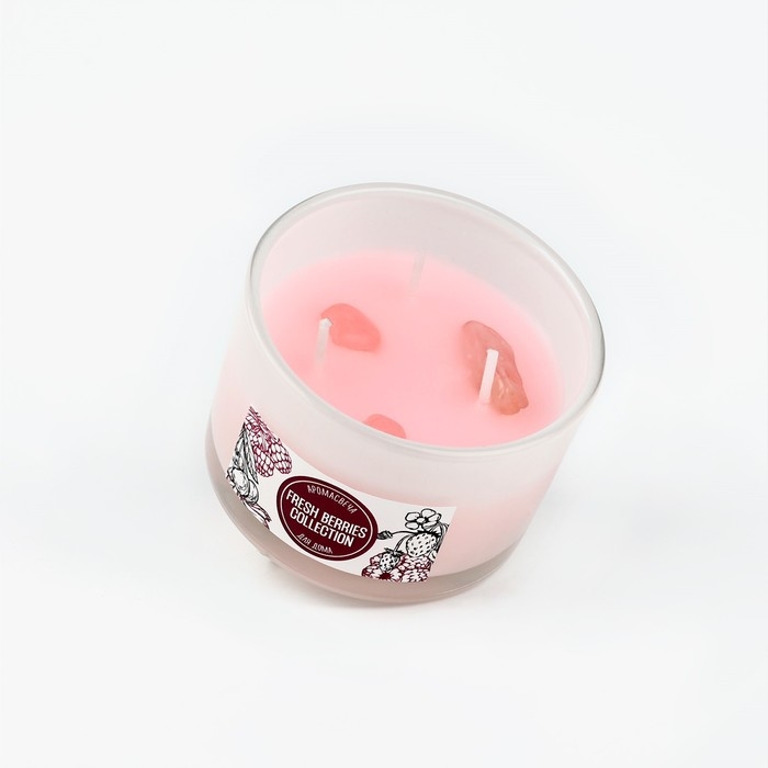 Свеча ароматическая в стекле «Fresh» с натуральными камнями: ягоды, 6,8 х 5 см. Свеча ароматическая в стекле «Fresh» с натуральными камнями: ягоды, 6,8 х 5 см.