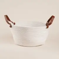 Корзина для хранения SL Home &laquo;Луиза&raquo;, плетёная, ручной работы, 33&times;33&times;16 см, белая