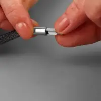 Наконечник для шнура цилиндр, d=6&times;15 мм, 4 шт., цвет серебряный