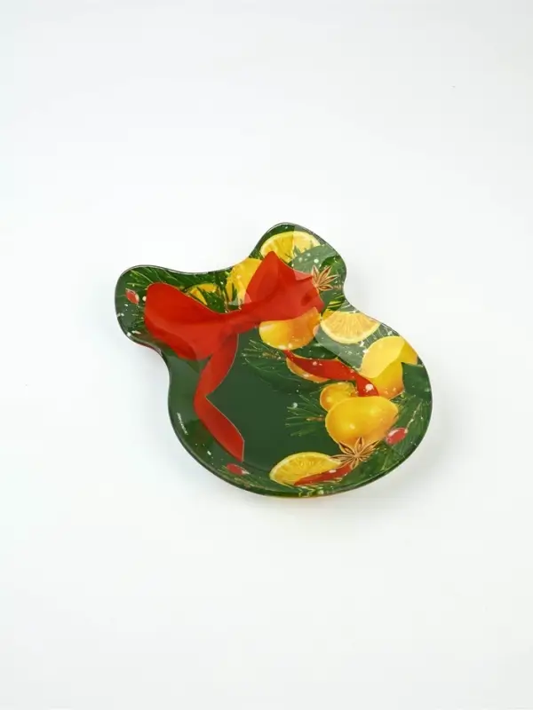 Блюдо новогоднее плоское &laquo;Апельсины&raquo;, 13.5&times;18 см