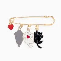Булавка &laquo;Котята&raquo;, игривые, 7 см, цветная в золоте