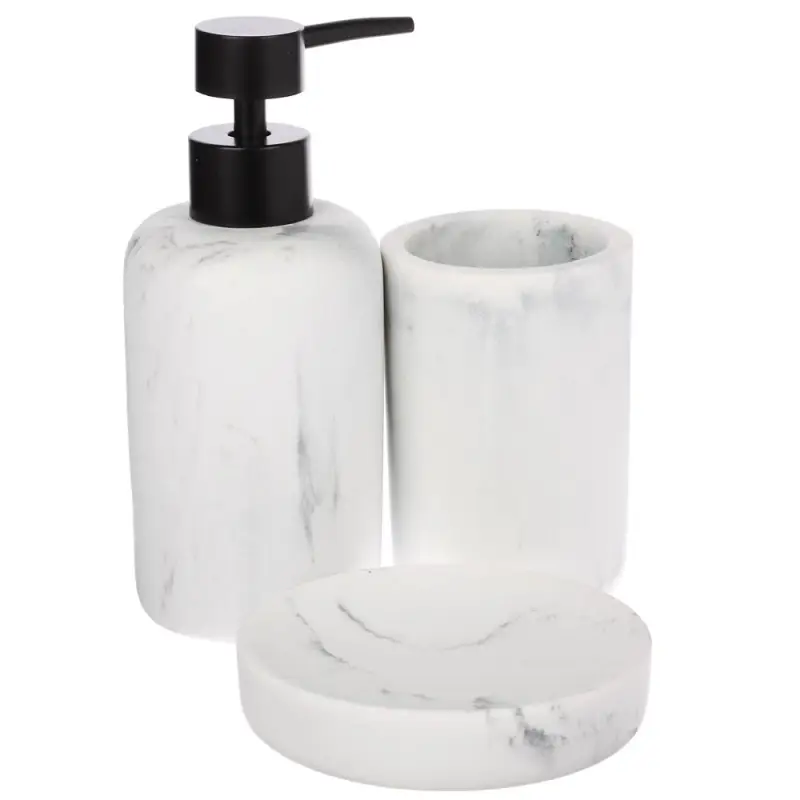 Мыльница тм VETTA Мрамор, смола (полирезин), бело-серый, 11x11x2,1см