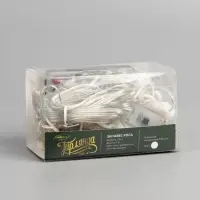 Гирлянда &laquo;Занавес&raquo; 2.8&times;3 м, роса на крючках, с пультом, IP20, серебристая нить, 300 LED, свечение белое, 8 режимов, USB