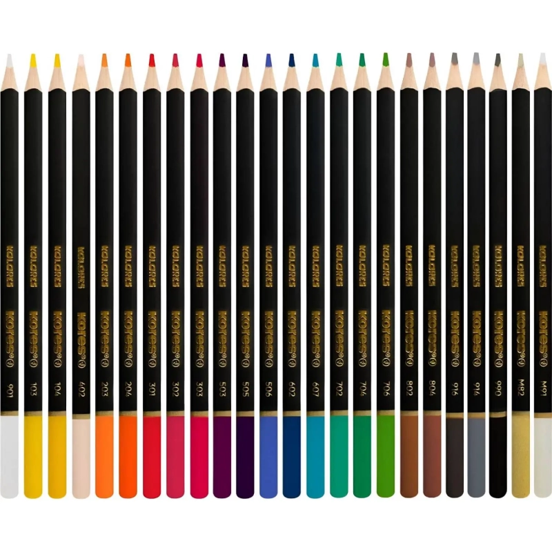 Карандаши цветные Kores Kolores 3-гран 3мм 24 цв/наб в металл.коробке 93325