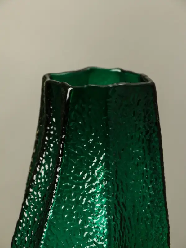 Ваза стекло настольная  Ваза стекло настольная "Дженис" 25х12х8 см, зелёный