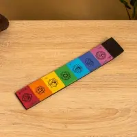 Подставка под благовония "7 чакр" 28х5 см, дерево Подставка под благовония "7 чакр" 28х5 см, дерево