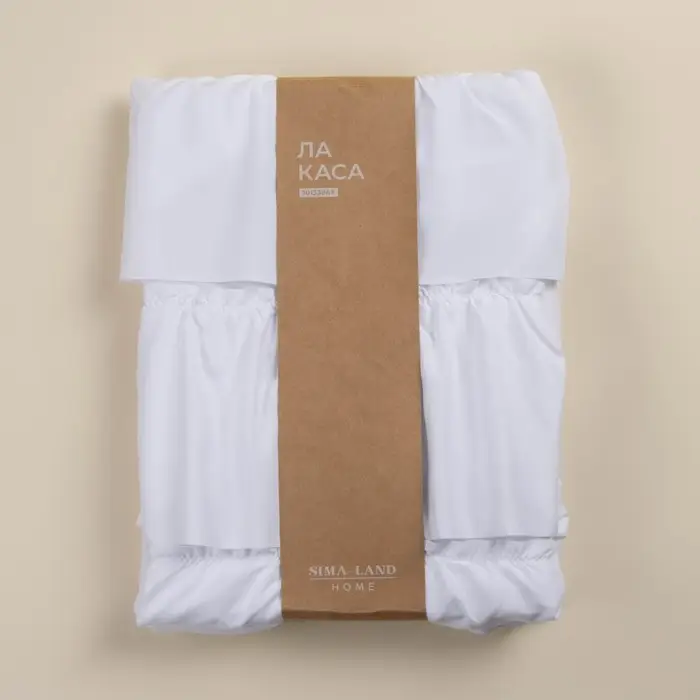 Штора для ванной &laquo;Ла Каса&raquo;, с люверсами, 180&times;180 см, полиэстер, белая