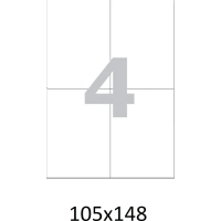 Этикетки самоклеящиеся кауч.к.105х148 4шт/л А4(100л/уп)