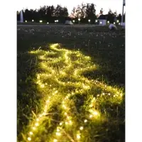 Гирлянда &laquo;Нить&raquo; 20 м, роса, IP20, серебристая нить, 200 LED, свечение тёплое белое, 12 В