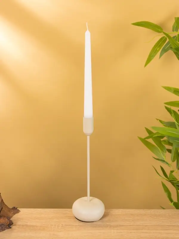 Подсвечник на 1 свечу текстурный  Подсвечник на 1 свечу текстурный "Фисташковый" 8х8х25,5 см