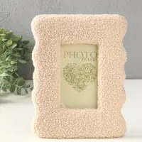 Фоторамка МДФ, иск. мех 9х14см "Плюш"  22,5х18х2 см
