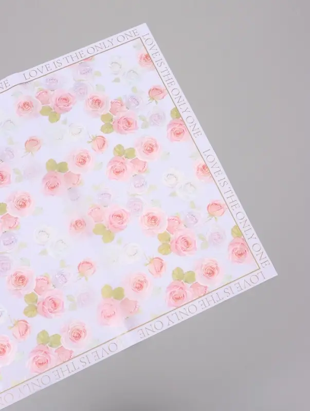 Пленка для цветов, &laquo;Розы&raquo;, светло-фиолетовая, 57&times;57 см