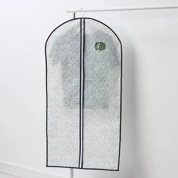 Чехол для одежды Доляна &laquo;Мармелад&raquo;, ПВХ окно, 60&times;120 см, белый