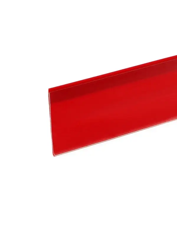 Ценникодержатель полочный самоклеящийся, DBR=39, 1000 мм, красный