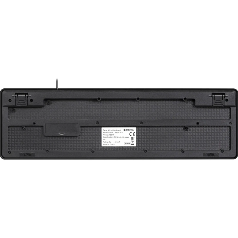 Набор клавиатура+мышь Defender Line C-511 RU проводн.,черный,1.8м (45511)