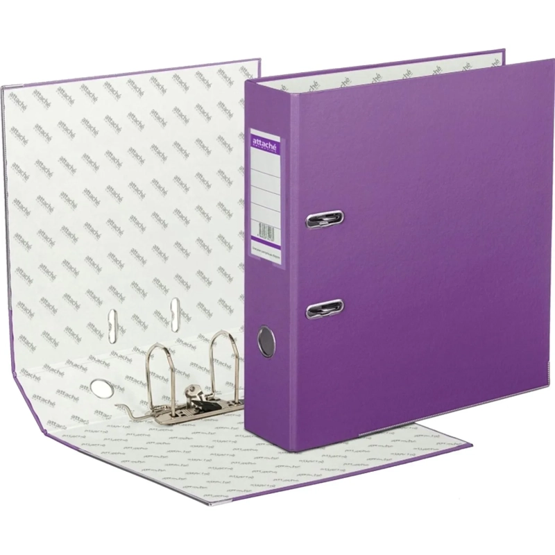 Папка-регистратор ECONOMY PLUS 80мм,фиол,ПБП1,карм.кор,мет.уг