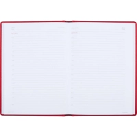 Ежедневник недатированный А5+, 136л, VELVET красный  3-115/10