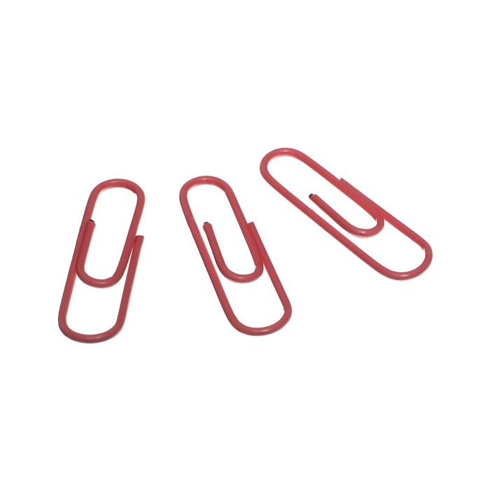 Скрепки канцелярские 28 мм, цветные, 100 штук, GLOBUS розовые, евробокс Скрепки канцелярские 28 мм, цветные, 100 штук, GLOBUS розовые, евробокс