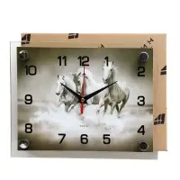 Часы настенные, интерьерные &laquo;Тройка лошадей&raquo;, бесшумные, 20&times;26 см