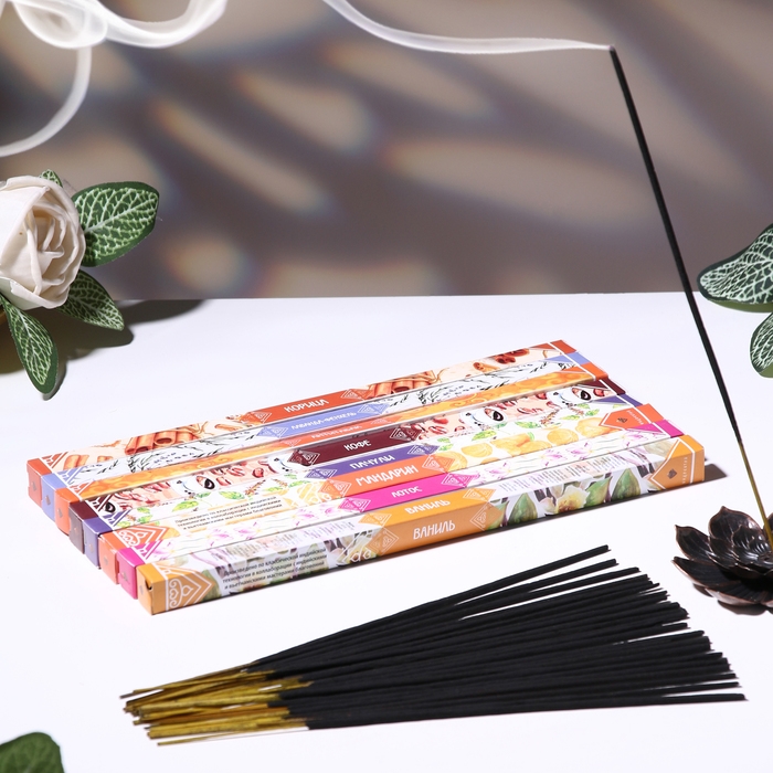 Набор благовоний Набор благовоний "Дыхание природы Ассорти ароматов", 8 упаковок по 8 палочек