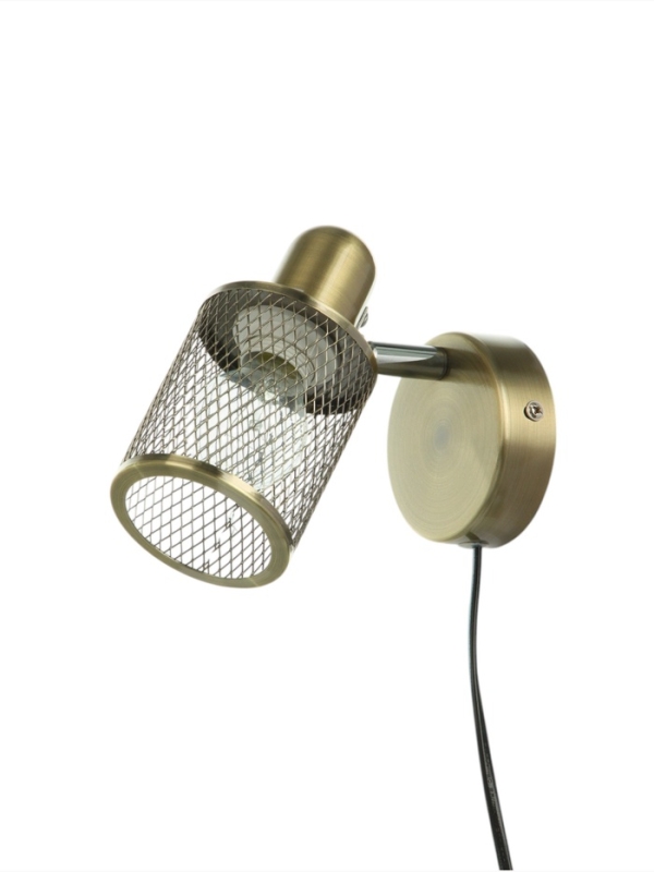 Бра с проводом Бра с проводом "Селден" 1хЕ27 40Вт бронза 14х8х12 см