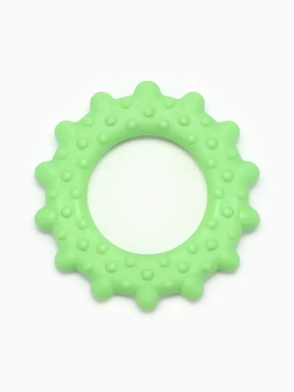 Жевательная игрушка для собак &laquo;Кольцо с шипами&raquo;, 8.5 см, TPR, зелёная