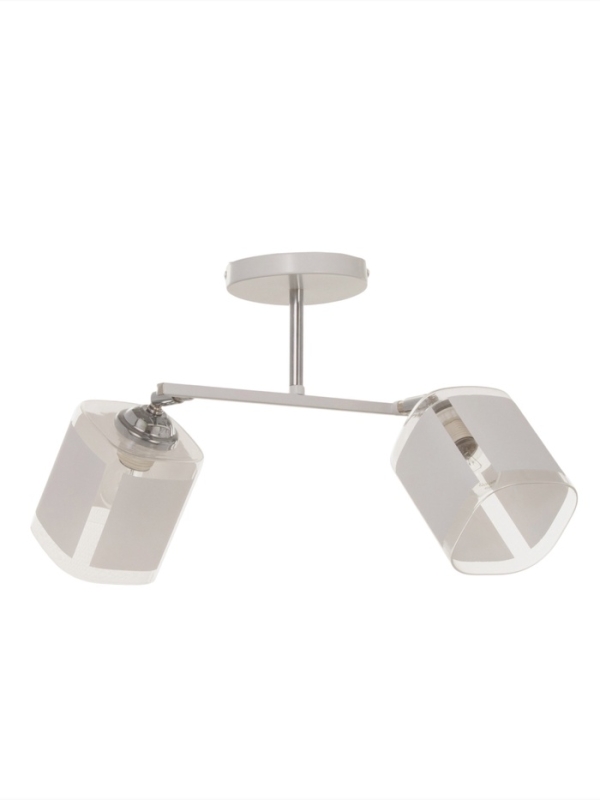 Люстра Люстра "Айрис" 2хЕ27 40Вт бело-хромовый 45х26х27 см BayerLux