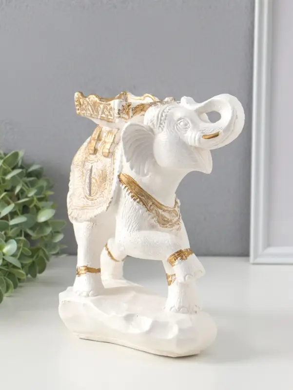 Копилка для денег &laquo;Слон счастья&raquo;, белый, 25&times;12&times;25 см