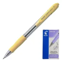 Ручка шариковая Pilot. Super Grip, автоматическая, синий стержень BPGP-10R-F (Y), узел 0.7 мм, на масляной основе, резиновый упор