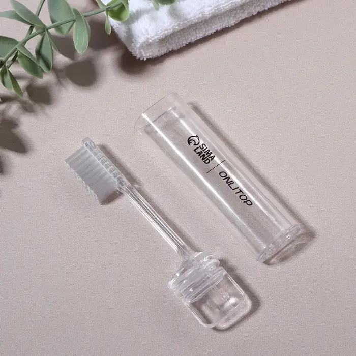 Зубная щётка, складная, 16(±1) см, прозрачная Зубная щётка, складная, 16(±1) см, прозрачная