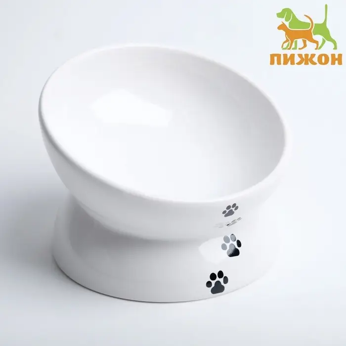 Миска &laquo;Фэншуй&raquo;, 150 мл, 13&times;9 см, керамика, белая с лапками