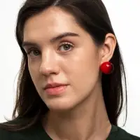 Серьги &laquo;Вишня&raquo;, красные в золоте