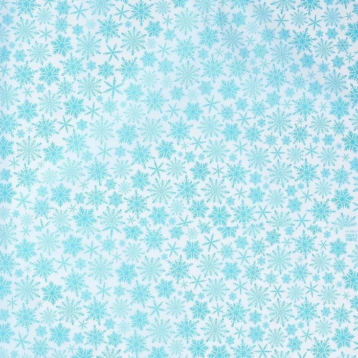 Упаковочная бумага на новый год тишью «Снежинки», 50 х 70 см