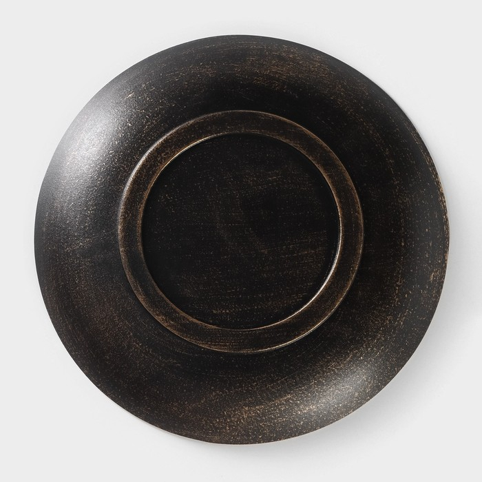 Блюдо для фруктов Доляна «Роза», 29,5×3,5 см, цвет золотой с зелёным Блюдо для фруктов Доляна «Роза», 29,5×3,5 см, цвет золотой с зелёным