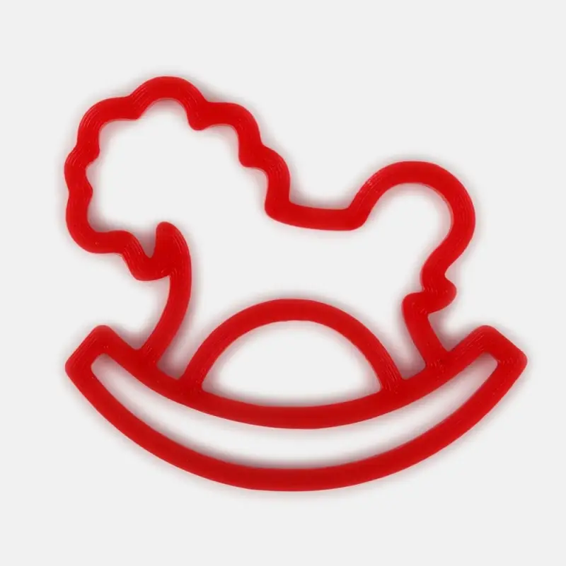 Подвеска &laquo;Лошадка-качалка&raquo;, 3D-печать, красная