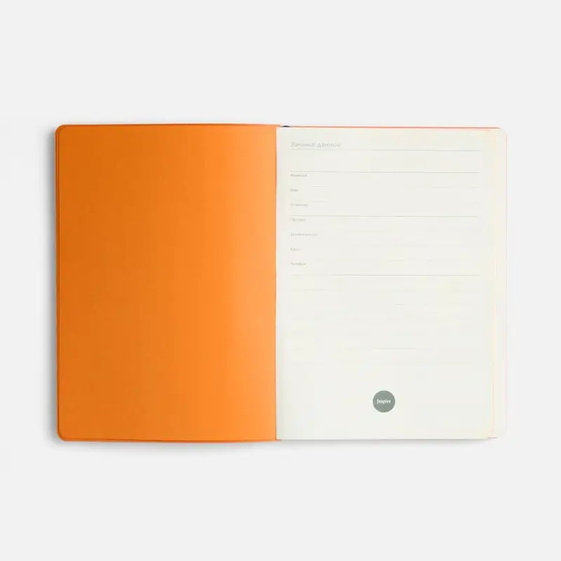 Ежедневник Doppio, недатированный, синий с оранжевым Ежедневник Doppio, недатированный, синий с оранжевым