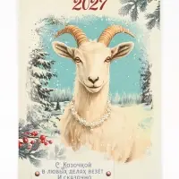 Календарь 2027 перекидной на ригеле А3 &laquo;Ретро&raquo;