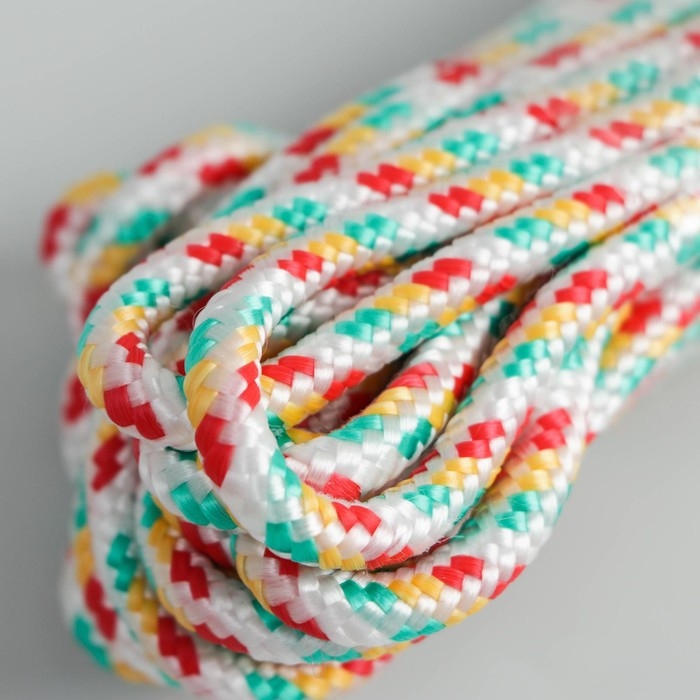 Шнур высокопрочный Доляна, d=6 мм, 10 м, цвет МИКС Шнур высокопрочный Доляна, d=6 мм, 10 м, цвет МИКС