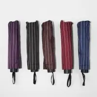 Зонт механический &laquo;Полоса&raquo;, эпонж, 4 сложения, 10 спиц, R=53/60 см, d=106 см, МИКС