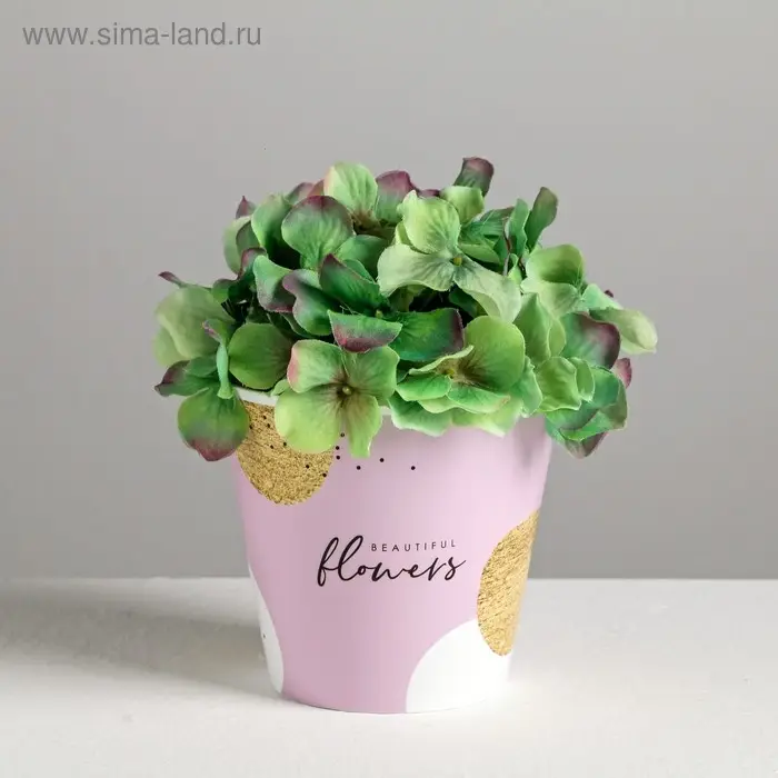 Кашпо для цветов Beautiful flowers, 0,8 л, 11 х 12 см Кашпо для цветов Beautiful flowers, 0,8 л, 11 х 12 см