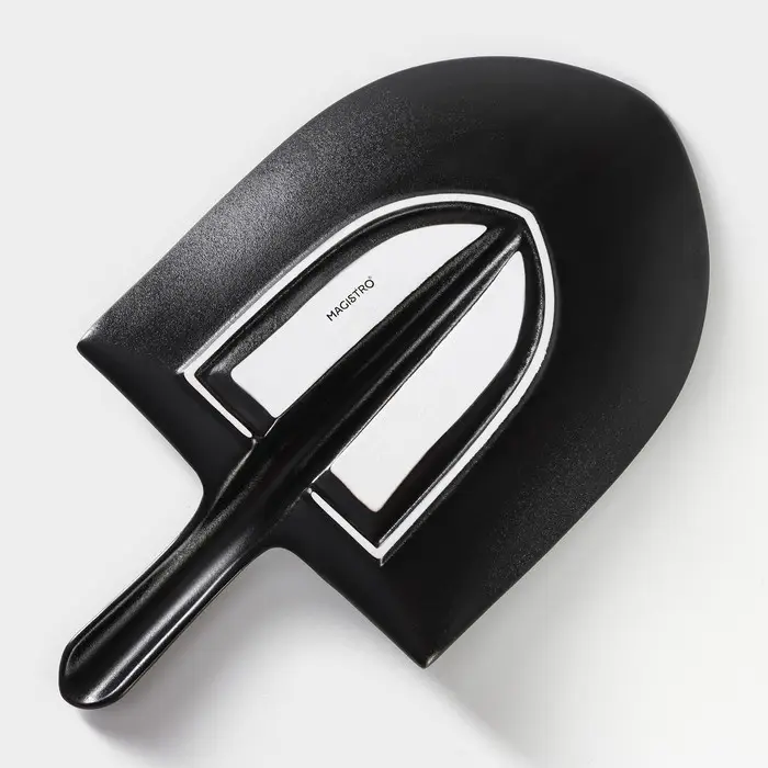 Блюдо для подачи Magistro &laquo;Carbon. Лопатка&raquo;, 35.5&times;20.2 см, фарфор, чёрное