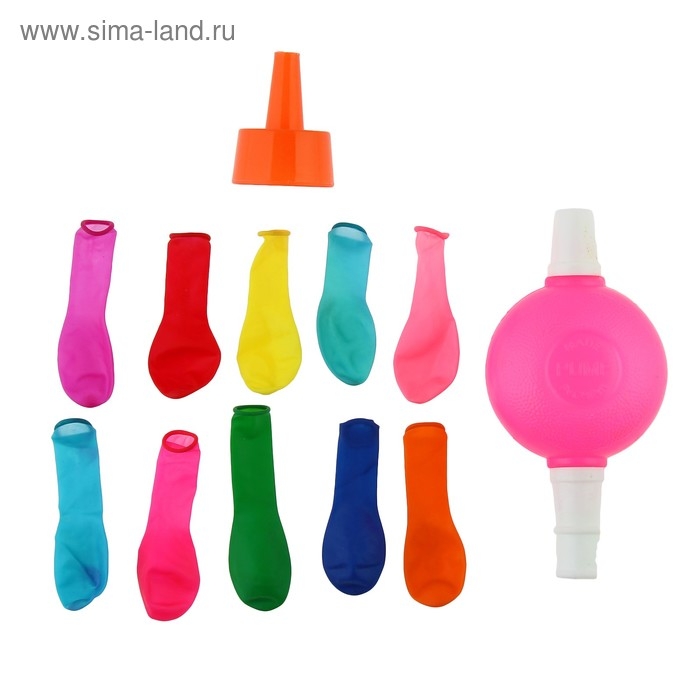 Набор «Водная бомба», 200 шт. с насосом и насадкой, цвета МИКС