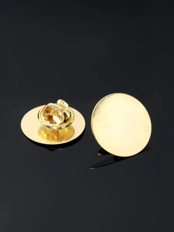 Основа для броши/значка (набор 5 шт.), площадка 2 см, цвет золото