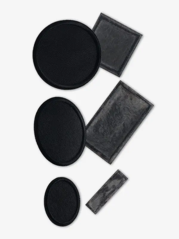 Набор заплаток для одежды, термоклеевые, 6 шт., чёрный