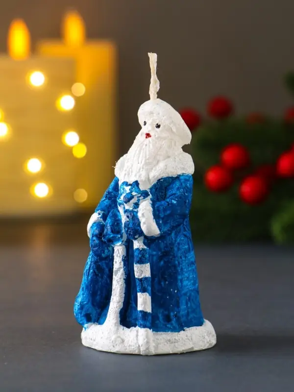 Свеча  Свеча "Дед Мороз" 45*88, синий