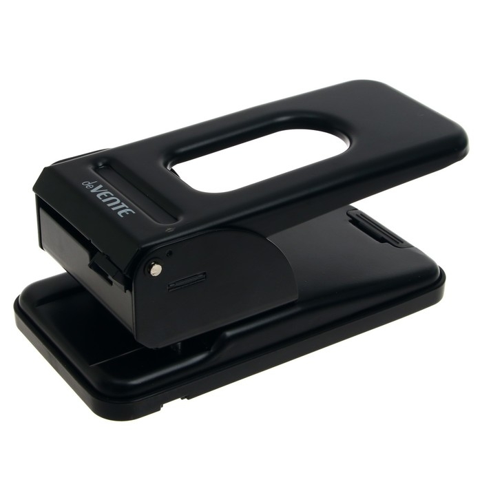 Дырокол металлический 60 листов deVENTE, с линейкой, чёрный Дырокол металлический 60 листов deVENTE, с линейкой, чёрный