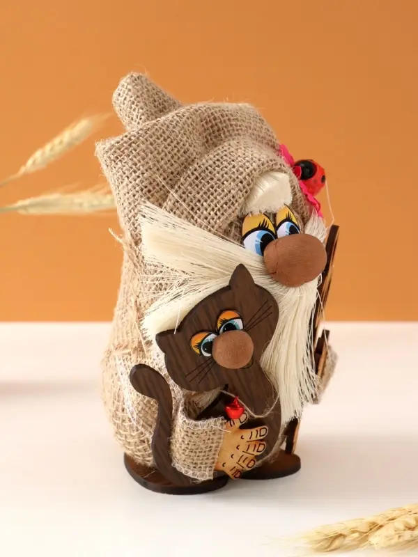 Оберег-домовой Оберег-домовой "Захар с котиком и ключом", 10х13/20см