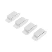 Магнит мебельный M001BR, 41&times;13 мм, маленький, белый, 4 шт.